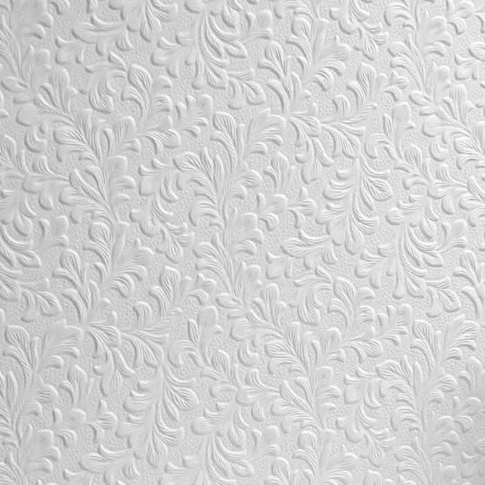 Anaglypta Original Wilton Leaf Wallpaper White (Rd314) 1