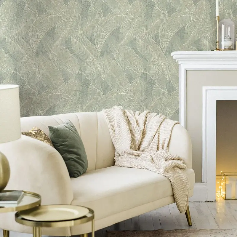 Anaya Textured Leaf Wallpaper 1