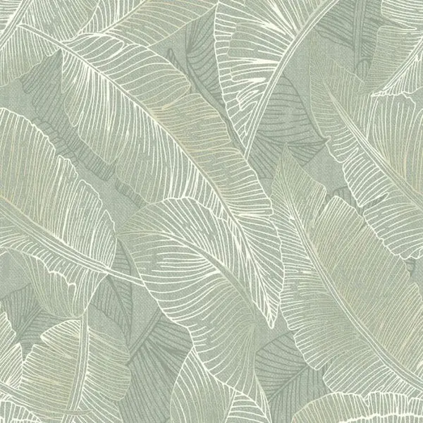 Anaya Textured Leaf Green Wallpaper Sample 1
