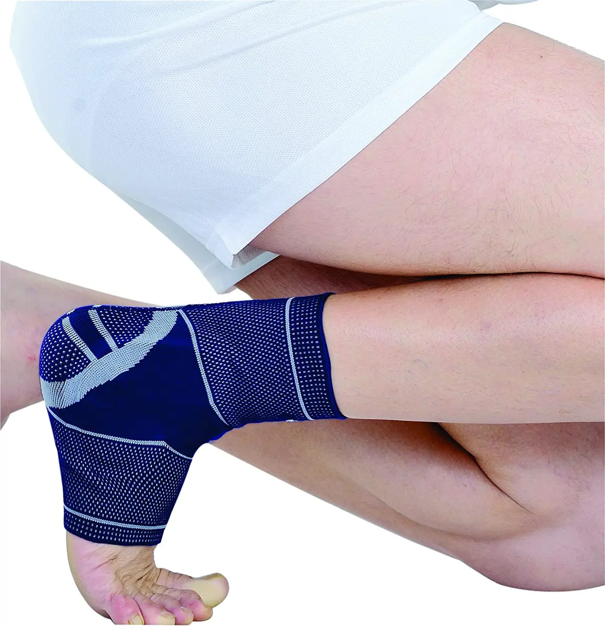 Malleo Grip Malleogrip Ankle Brace 3D Knitted Support For Sprain - Xxl, Blue 1