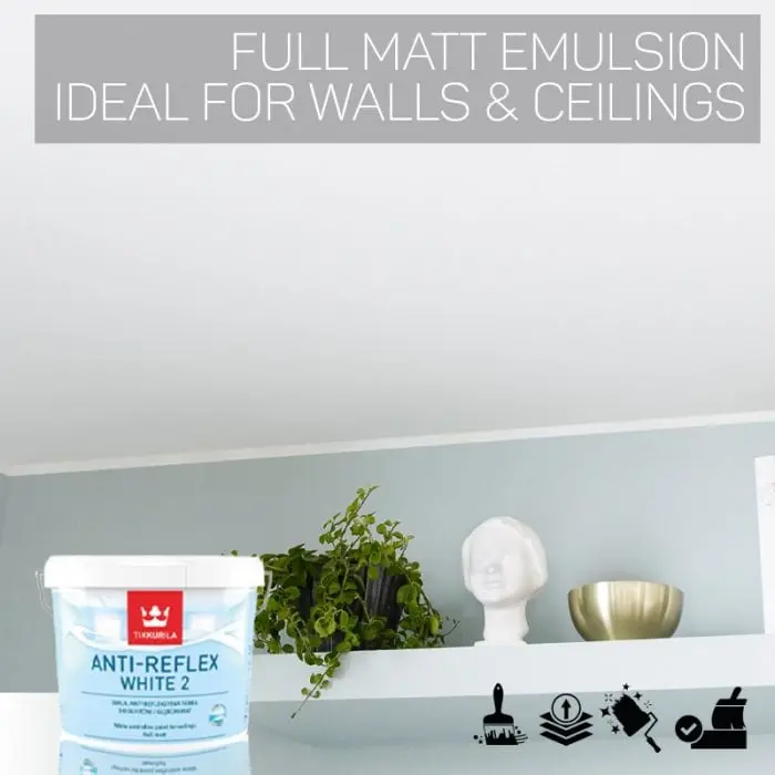 Tikkurila Anti Reflex 2 Matt Emulsion - White 1