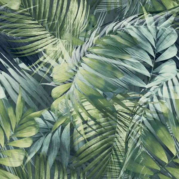 Antigua Palm Wallpaper Green Sample 1