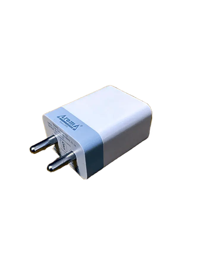 Aroma 3.1A Dual Usb Port Fast Charger With Free Micro Usb Cable For All Mobiles (6 Months Replacement Warranty) 1