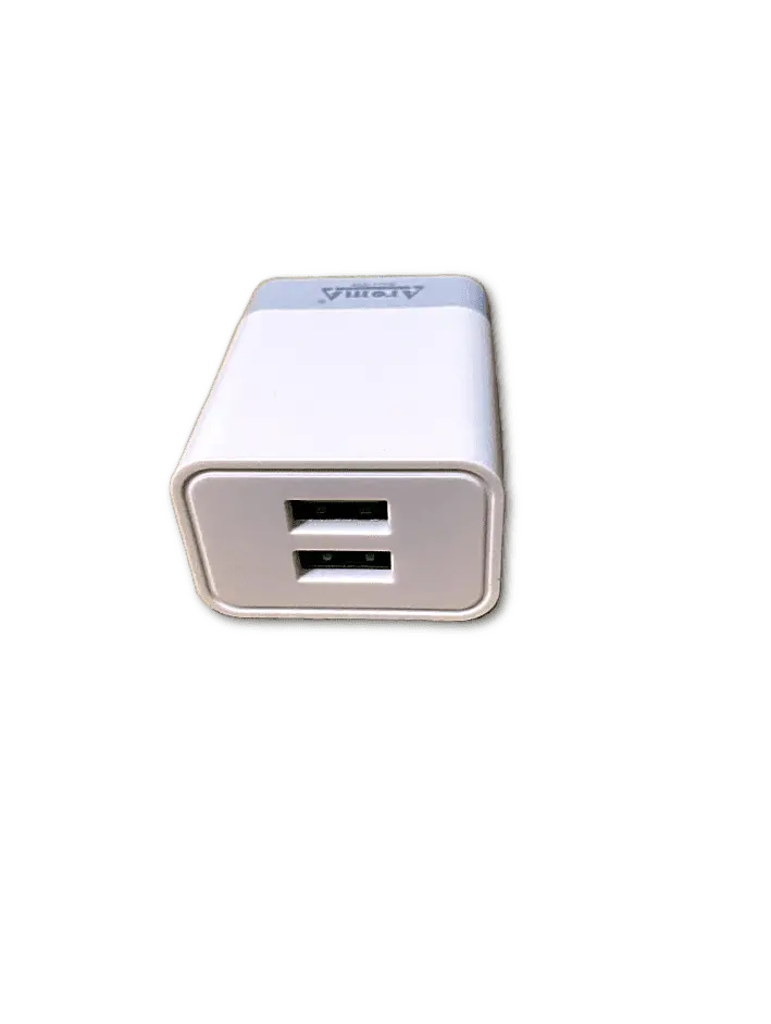 Aroma 3.1A Dual Usb Port Fast Charger With Free Micro Usb Cable For All Mobiles (6 Months Replacement Warranty) 2