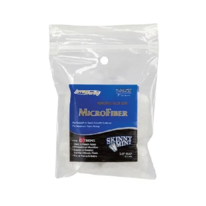 Arroworthy 2" Skinny Mini Professional Microfiber Roller Sleeve - 3/8" Nap (Twin Pack) 1