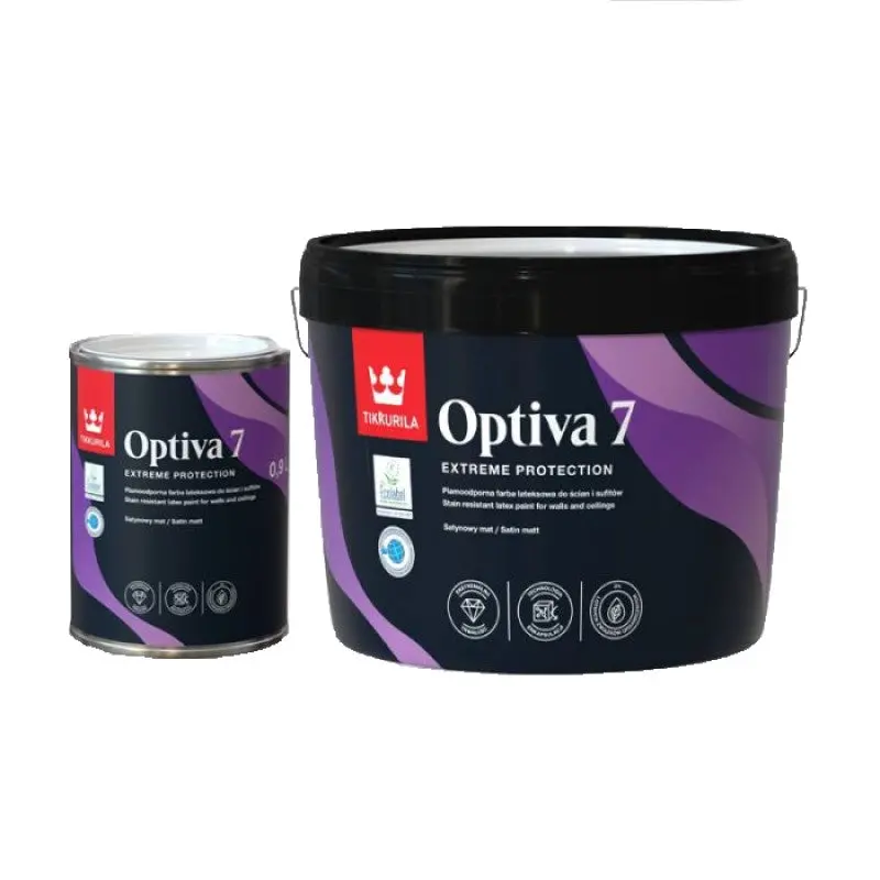 Tikkurila Optiva 7 Scrubbable Satin Matt For Walls & Ceilings - Colour Match 1