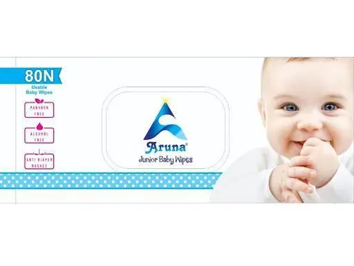 Aruna Junior Baby Wipes 80Pcs 1
