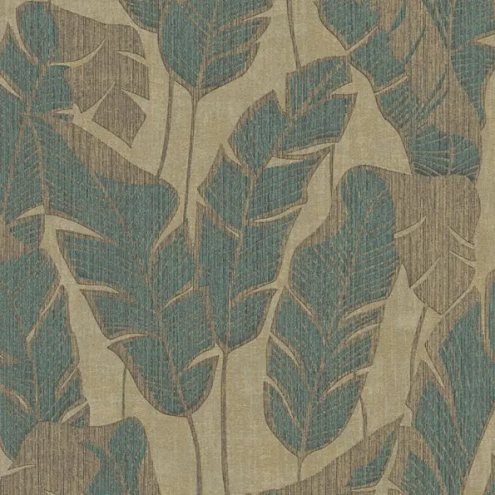 Miami Palm Leaf Wallpaper Teal 1