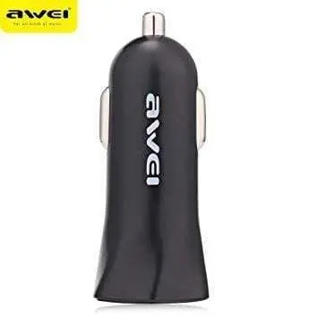Awei C300 Car Charger Travel Charger Dual Port Usb Charger Dc 12-24V Smart Car Charger 2.4A For Smartphones Mp3 Player 1