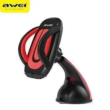 Awei X7 Universal Windshield Mount Stand Car Home Desk Holder Suction For Mobile Phone Smartphone. (Red / Yellow) 1