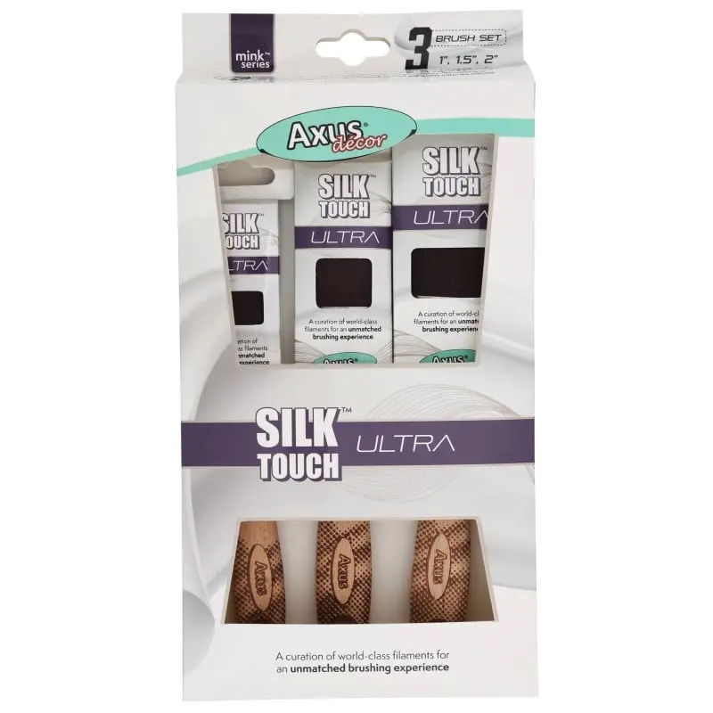 Axus Silk Touch Ultra Paint Brushes - Set Of 3 1