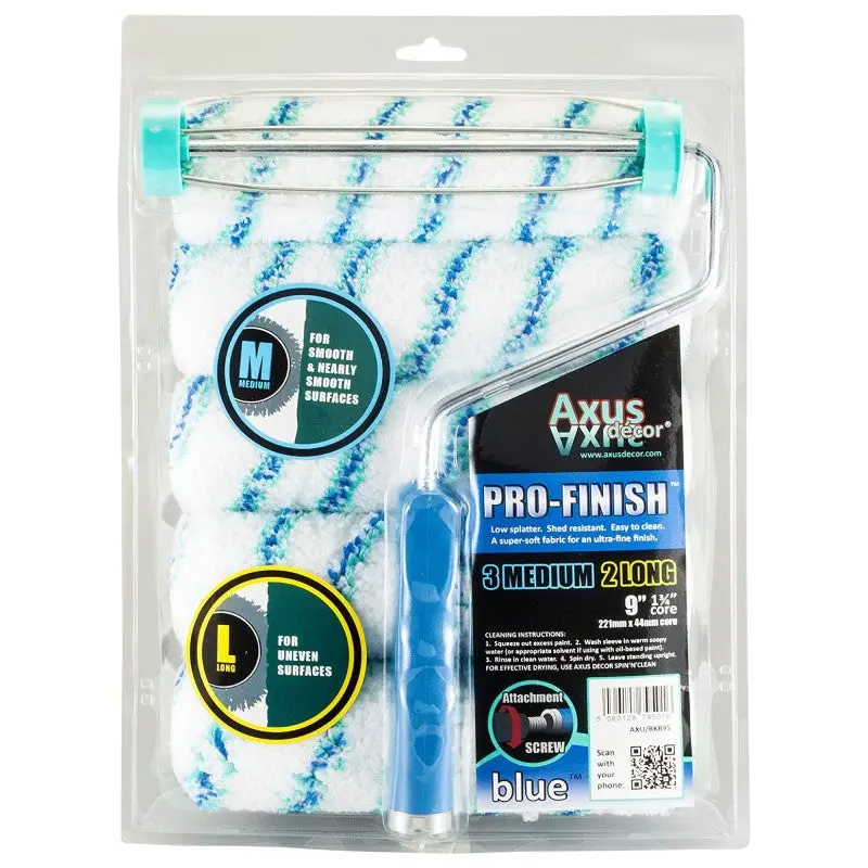 Axus Blue Series Pro-Finish Roller Pack 9" 1