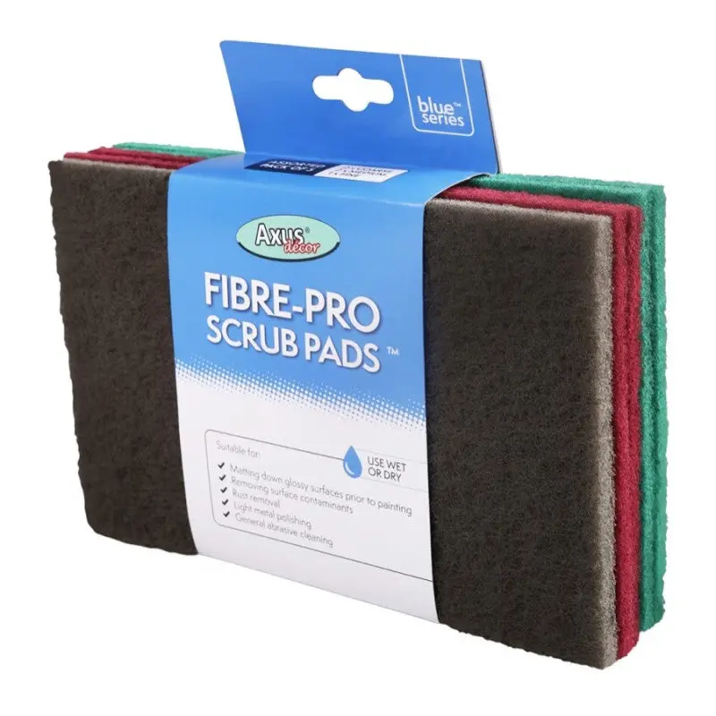 Axus Blue Series Fibre-Pro Scrub Pads (Assorted Pack Of 5) 1