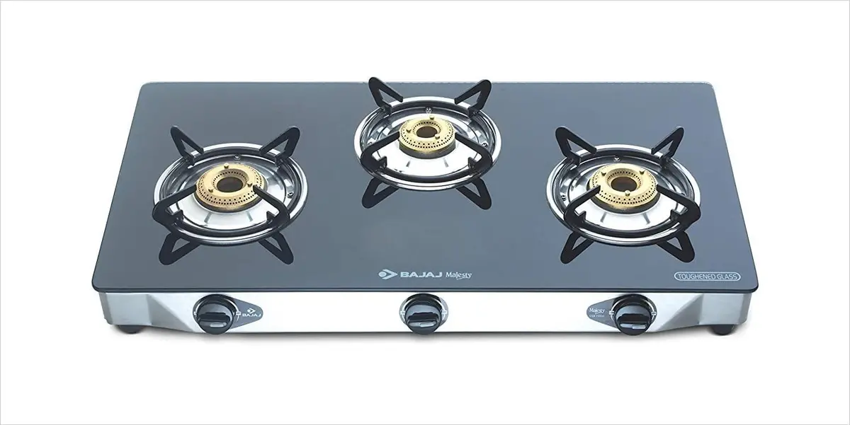 Bajaj Cgx3, 3-Burner Stainless Steel Glass Gas Stove 1