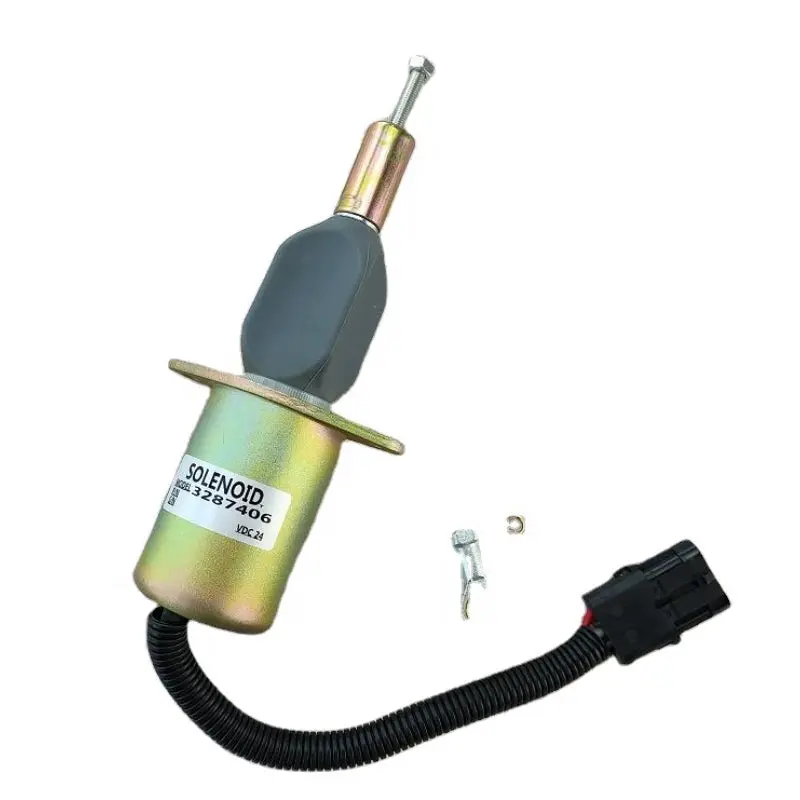 24V 3287406 Fuel Flameout Solenoid Valve Fits For Cummnins 6Bt 5.9L 6Ct Excavators 1