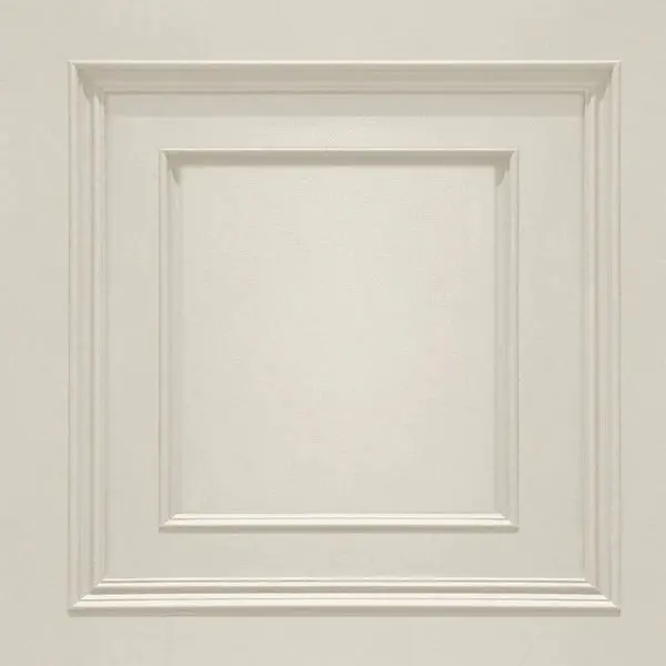 Amara Wood Panel Effect Wallpaper - Cream Sample 1