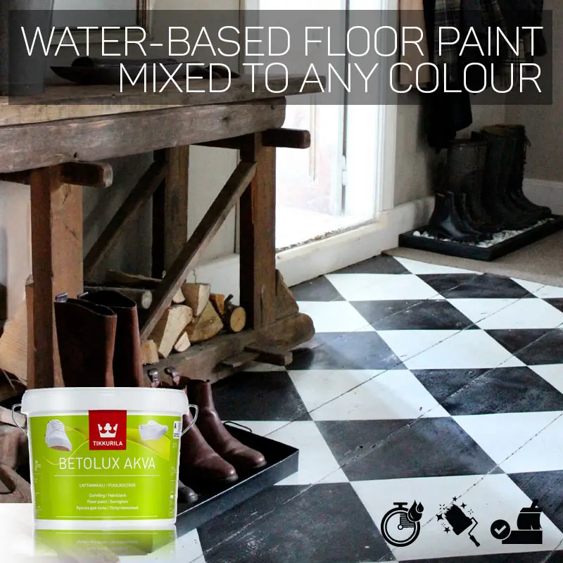 Tikkurila Betolux Akva Water-Based Floor Paint - Colour Match 1