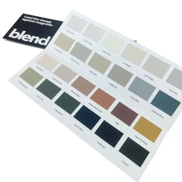 Blend Colour Chart 1