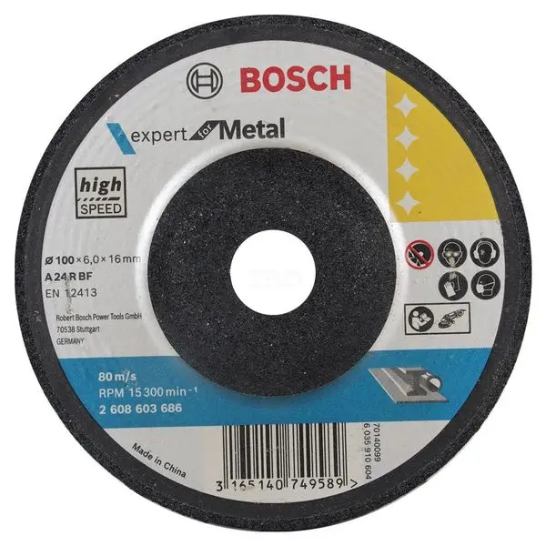 Bosch 2608603686 100X6x16mm Metal Grinding Wheel Pack Of 5 1