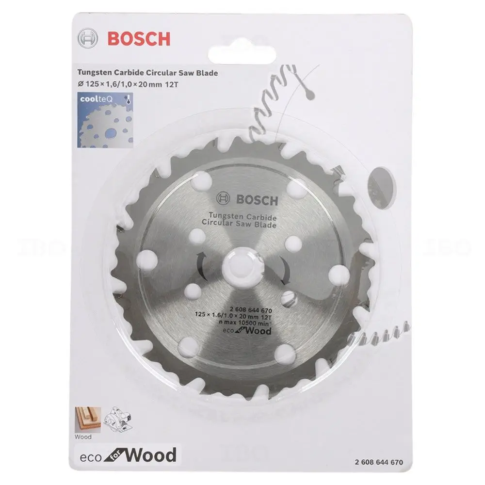Bosch 2608644670 Coolteq 125X1.6/1.0X20mm 12Teeth Circular Saw Blade 1