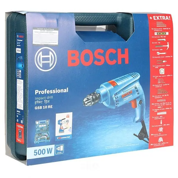 Bosch Gsb 10Re Kit 500 Watts Power Tool Kit 1