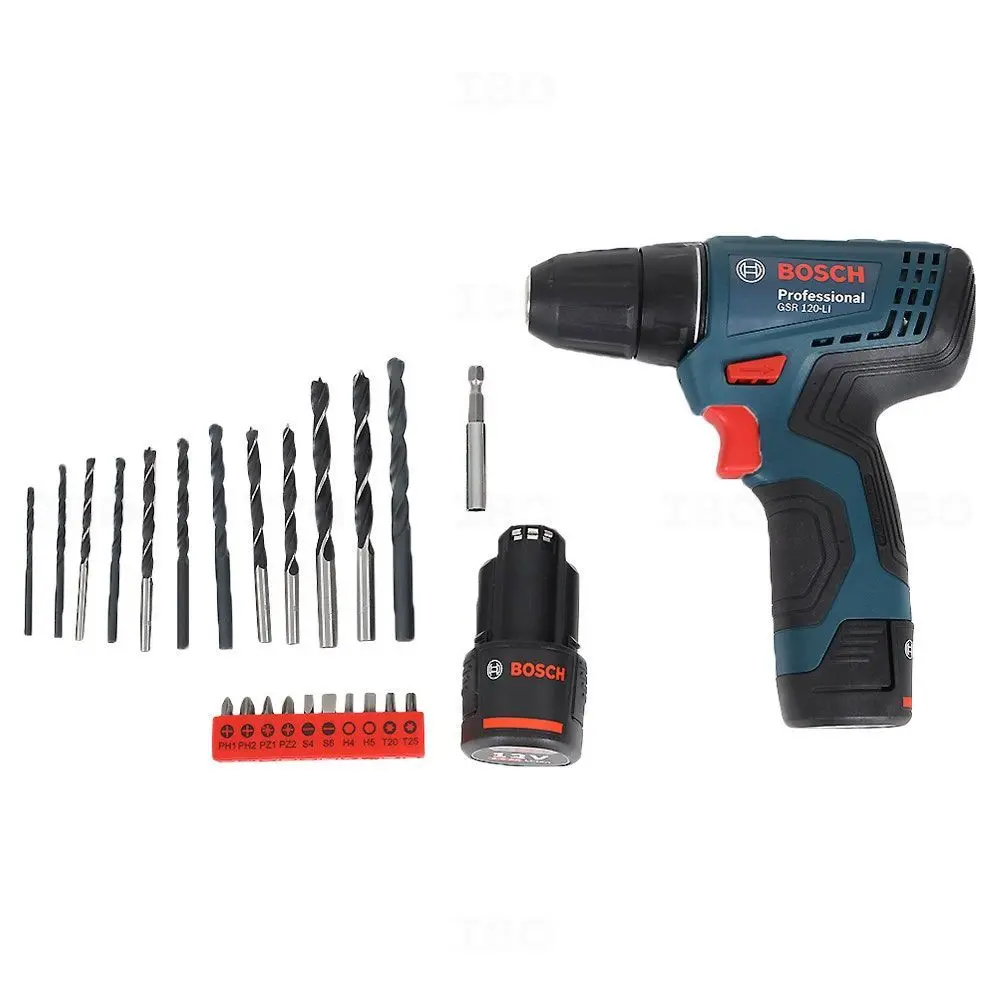 Bosch Gsr 120 Li (Double Battery) 12 V Cordless Drill Driver 1