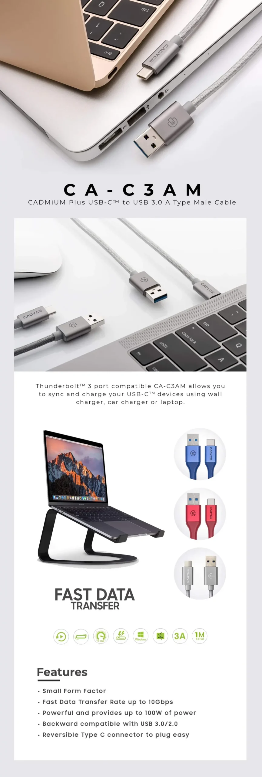 [Unbelievable Deal] Usb-C™ To Usb 3.0 A Type Male Cable 1