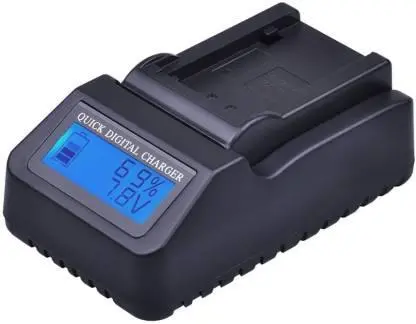 Camera Battery Charger For Cga-D54, Cga-D54s, Vw-Vbd55, Vw-Vbn130 Lcd Multifunction Digital Charger With Usb Output Lcd Fast Auto Cut Camera Battery Charger Camera Battery Charger  (Black) (6 Month Warranty) 1