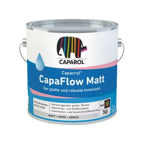 Caparol Capaflow Matt Enamel For Interior Woodwork - White 1