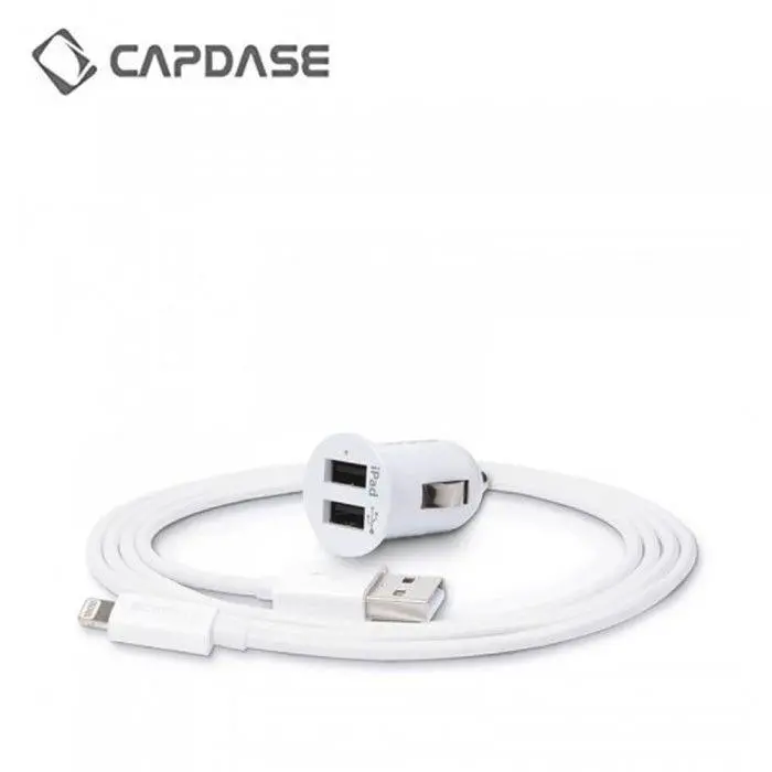 Capdase Dual Usb Car Charger With Lightning Cable 1