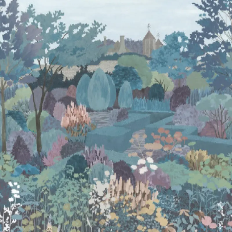 Little Greene Castle Garden Mural Wallpaper Sample - Tea With Florence 1