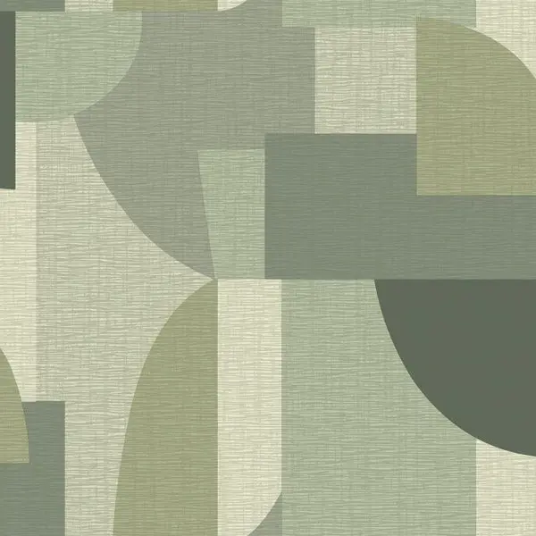 Ceruti Geometric Green Wallpaper Sample 1