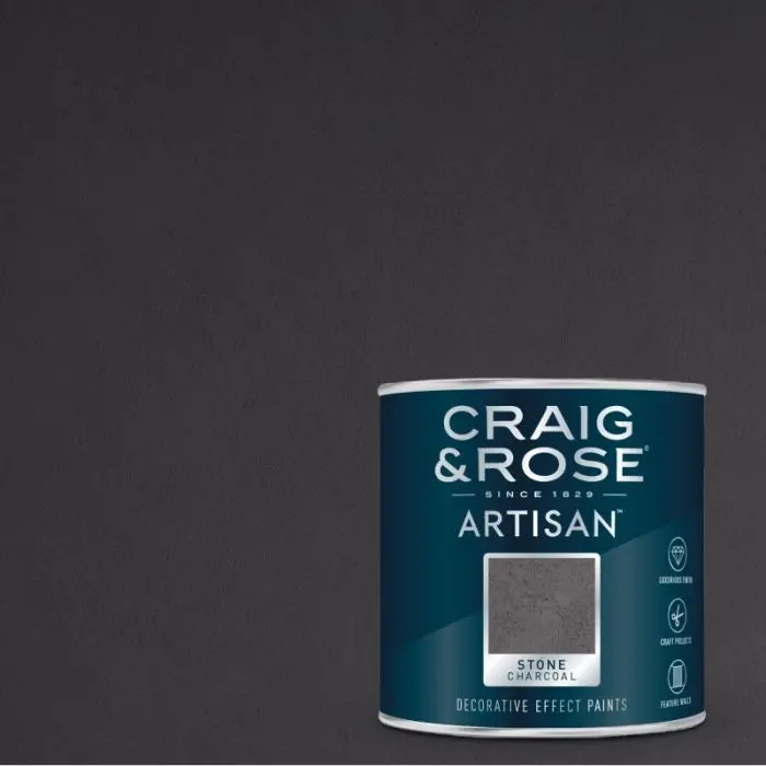 Craig & Rose Artisan Stone Effect Paint - Charcoal Stone 2.5L 1