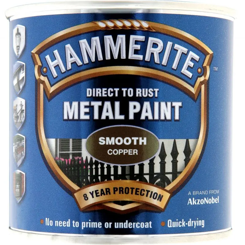 Hammerite Metal Paint Smooth - Copper 1
