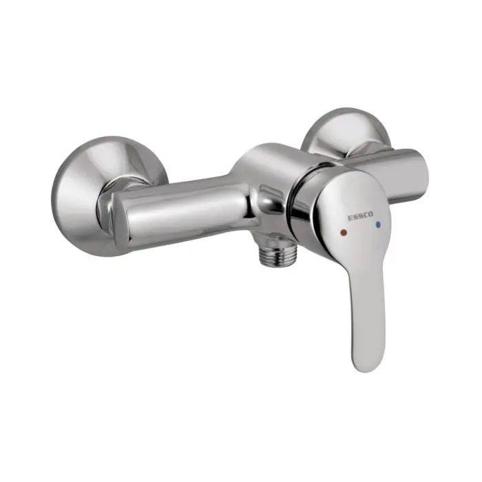 Essco Cosmo Single Lever Exposed Shower Mixer For Connection To Hand Shower With Connecting Legs & Wall Flanges Cos-Chr-103149 1