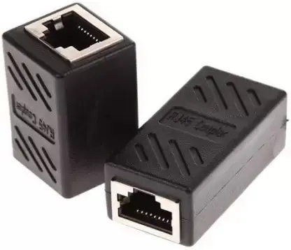 Dealsplant Rj45 Jointer, Rj45 Connector Female To Female, Rj45 Adapter, Lan Cable Jointer, Rj45 Coupler Plug Network Ethernet Lan 8P8c Cat7 Cat6 Cat5e Cable Joiner Lan Adapter  (1000 Mbps) 1