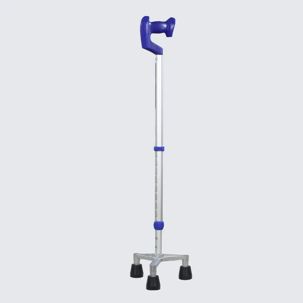 Dyna-Rehaid Crutch Stick-Tripoid Walking Stick With Tripoid Base-Universal Size-Adjustable Height Of 78 Cm To 98 Cm 1