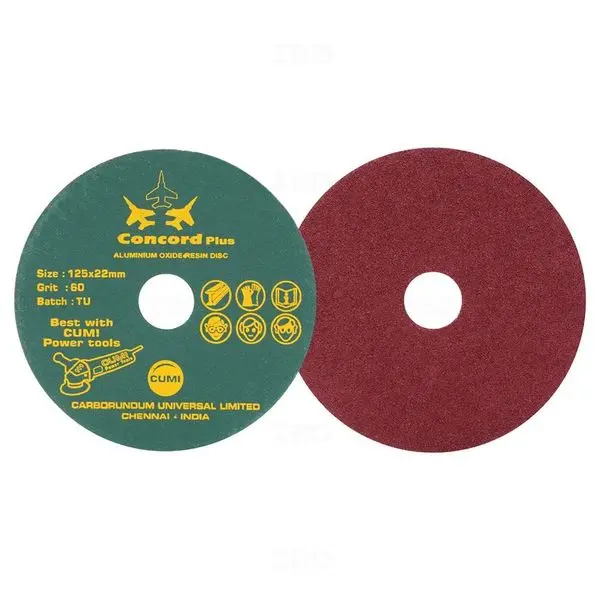 Cumi 125X22mm Concord Resin Sander Disc Pack Of 10 Size(36,50,60,80,100,120) 1