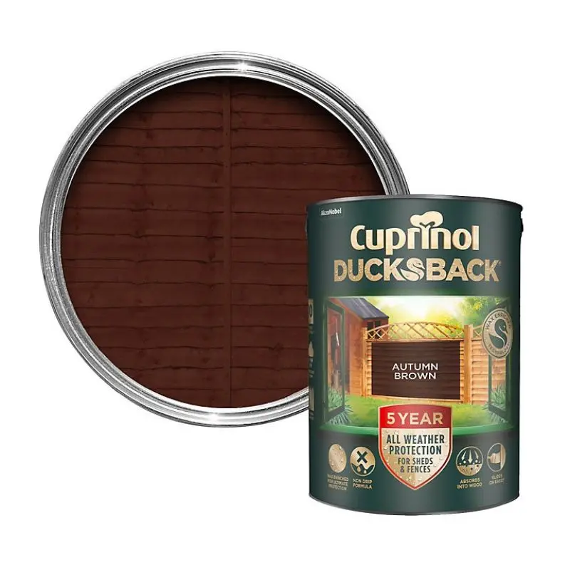 Cuprinol 5 Year Ducksback Fence & Shed Treatment - Autumn Brown 1
