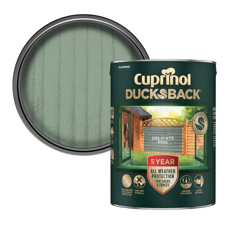 Cuprinol 5 Year Ducksback Fence & Shed Treatment - Delicate Pine 1