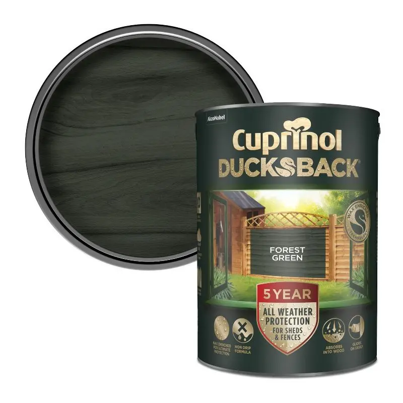 Cuprinol 5 Year Ducksback Fence & Shed Treatment - Forest Green 1