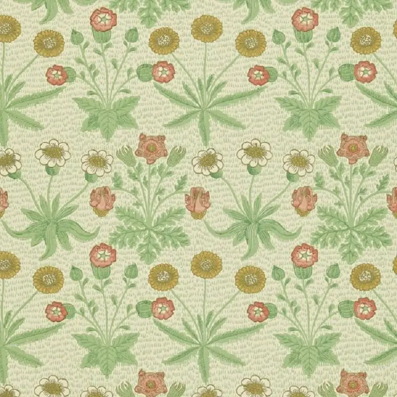 Morris & Co Daisy Wallpaper - Artichoke/Plaster Sample 1