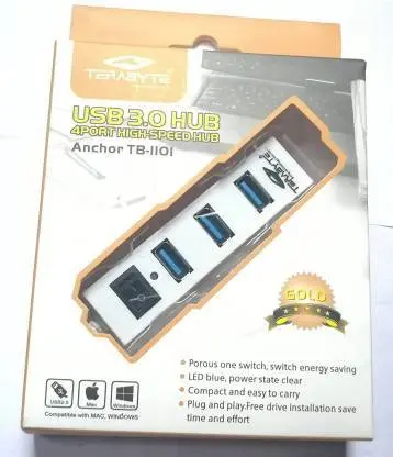 Terabyte  4Port High-Speed Usb Hub For Superior Speed. Tb-1101 Usb Hub 1