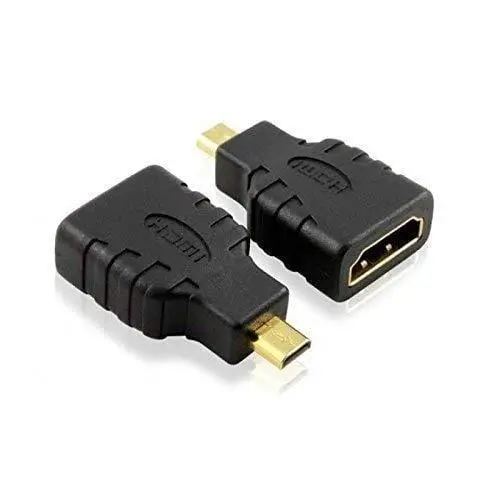 Dealsplant Micro Hdmi Adapter, Hdmi Female (Type-A) To Micro Hdmi Male (Type-D) For Raspberry Pi 4 Gold Plated Connector Converter Adapter (Not Micro-Usb) 1