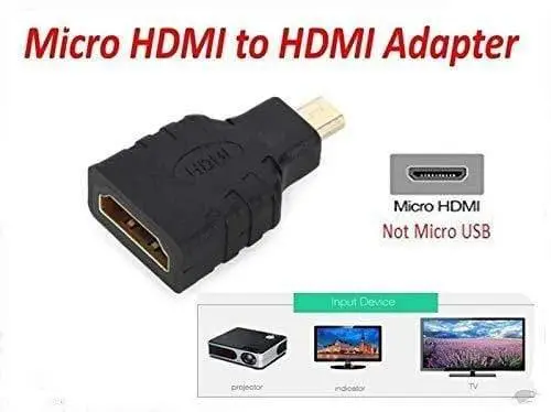 Dealsplant Micro Hdmi Adapter, Hdmi Female (Type-A) To Micro Hdmi Male (Type-D) For Raspberry Pi 4 Gold Plated Connector Converter Adapter (Not Micro-Usb) 2