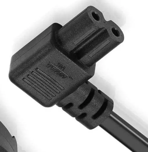 Dealsplant 2 Pin Led Tv Power Cable Philips L Shape Connector Cord 1.8M Full Copper Cable 1