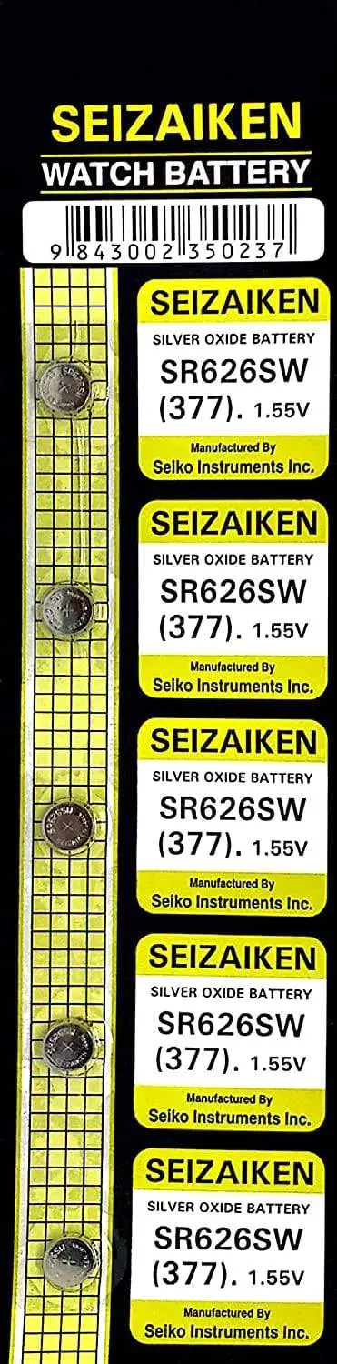 Seizaiken Sr626sw(377) Silver Oxide Watch Battery 1