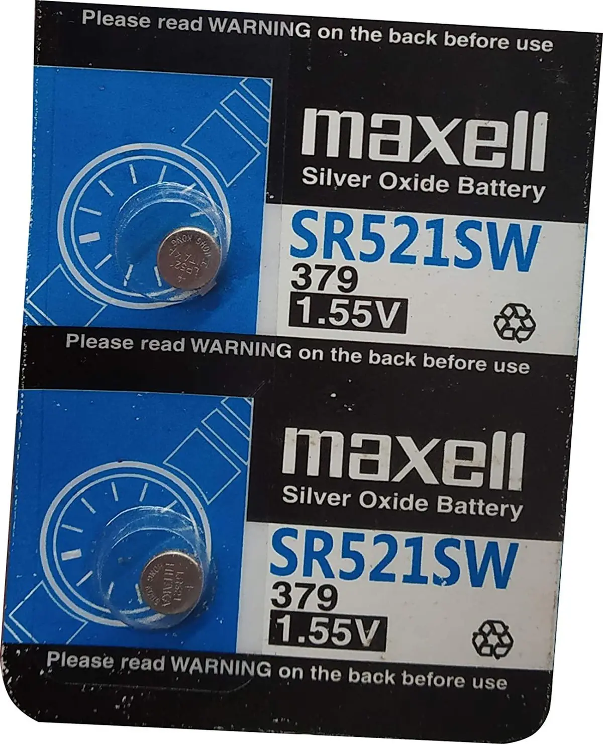 Maxell Sr521sw - 379 Coin Type 1.55V Micro Silver Oxide Battery 1