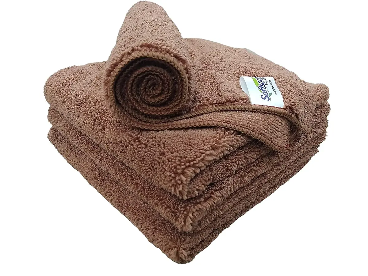 Softspun Microfiber Cloth Thick Lint & Streak-Free Multipurpose Cloths - Automotive Microfibre Towels For Car Bike Cleaning Polishing Washing &Amp; Detailing 3