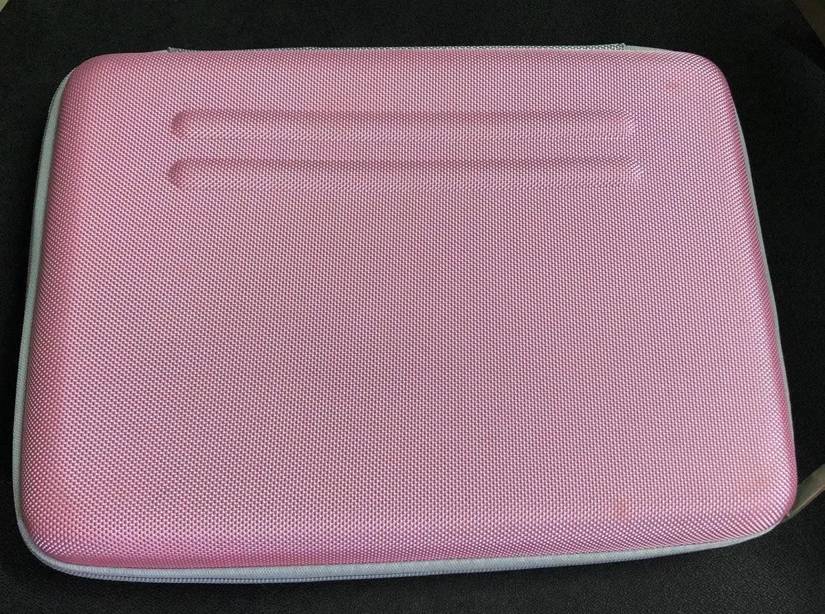 Dealsplant 14 Inch Laptop Zipper Protective Padded Hard Case (Light Pink) 1